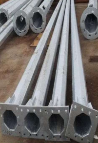 Galvanized octagonal poles